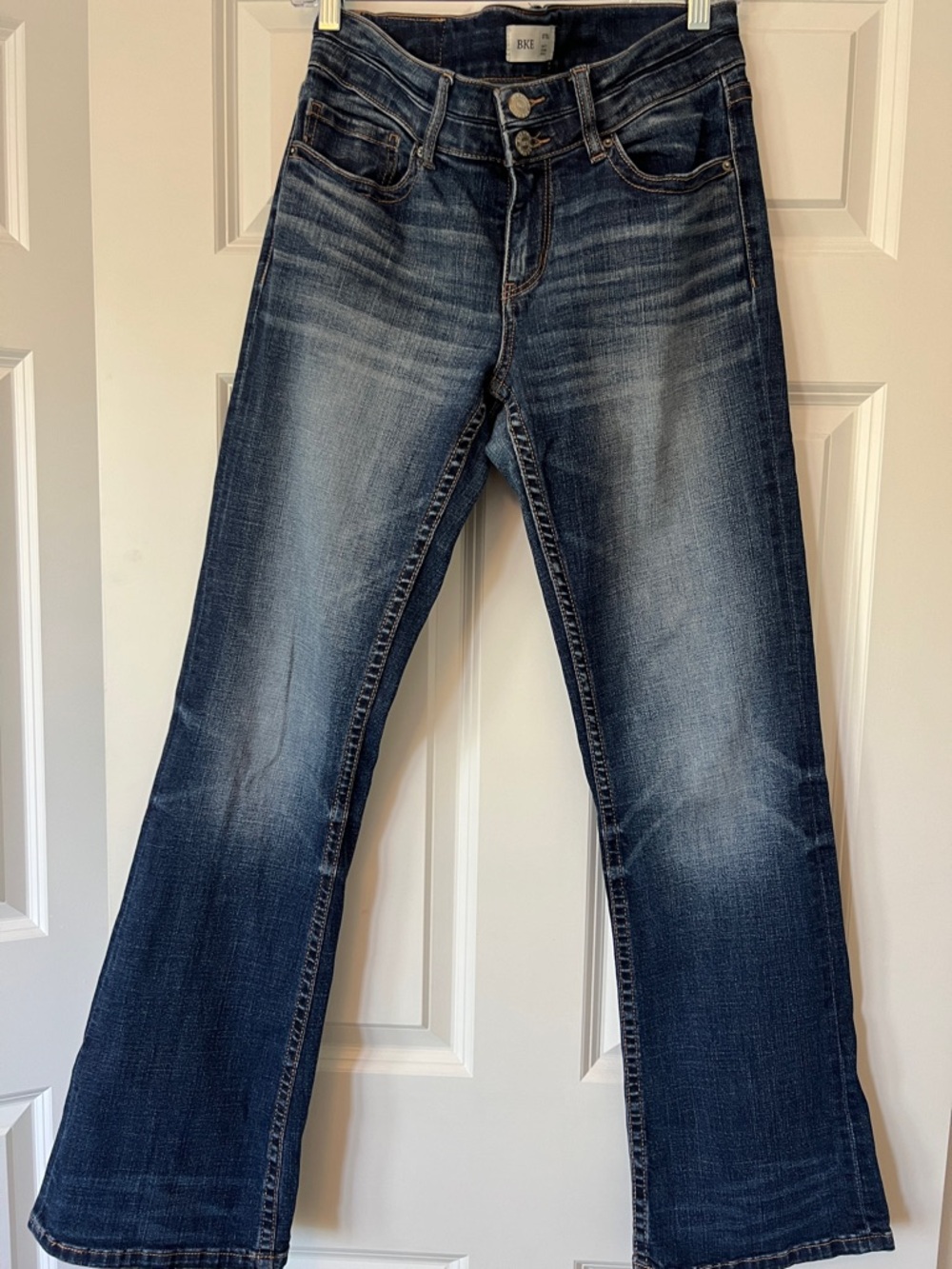 BKE Stella Bootcut Jeans | Slim Fit Low Rise | Medium Wash